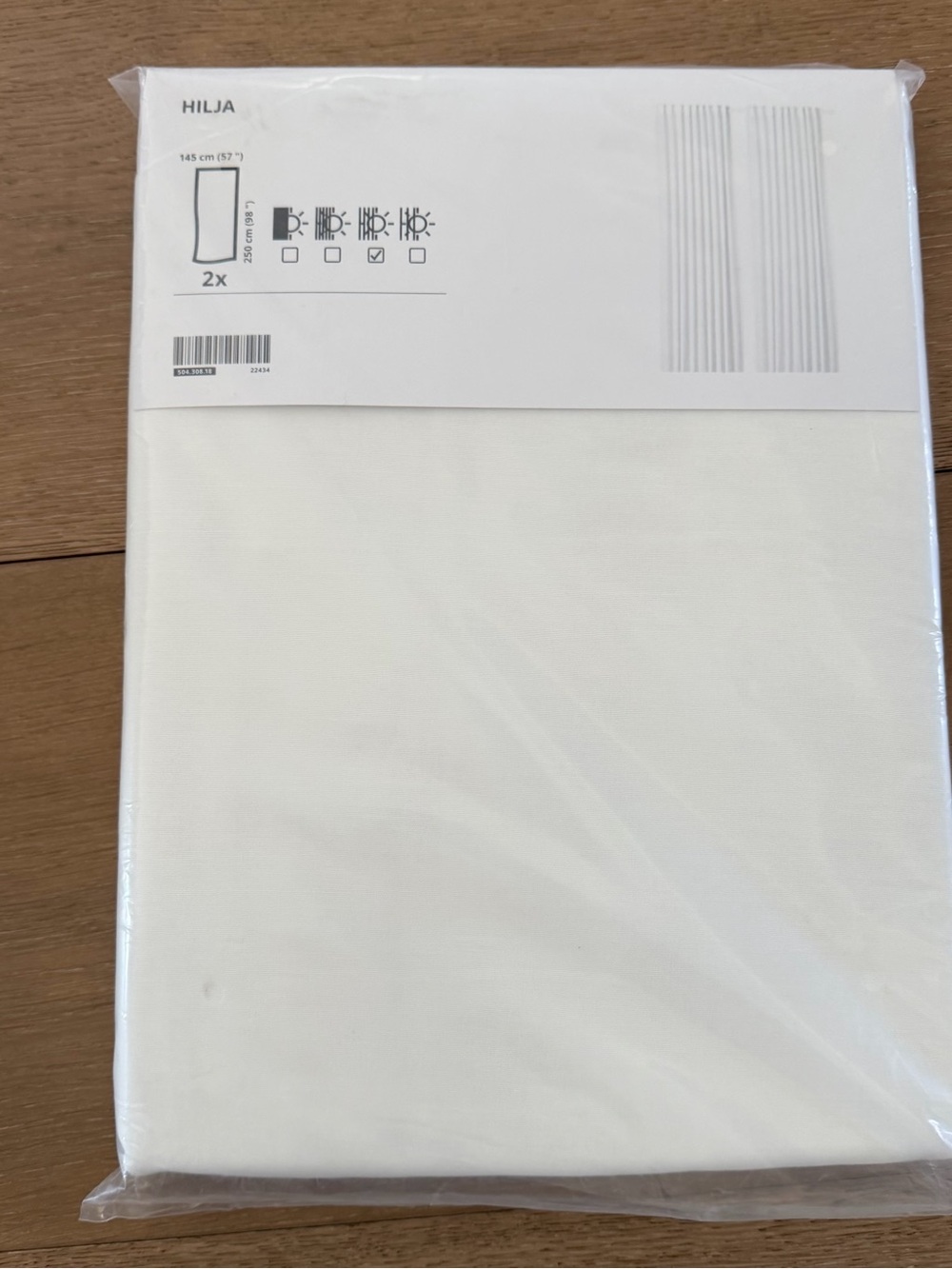 IKEA HILJA White Pillowcase Set